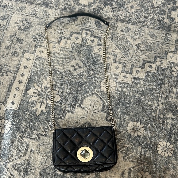 Kate Spade Black Quilted Crossbody Bag with Gold Accents - Picture 1 of 7